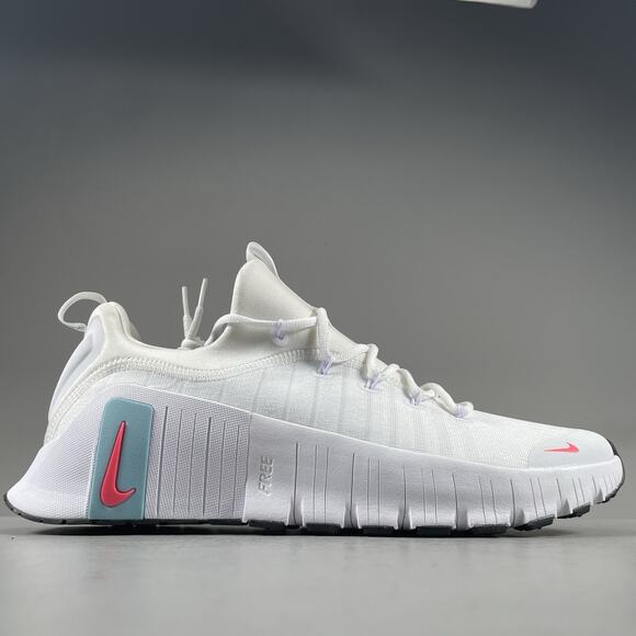 Women 15 Men 13.5 Nike Free Metcon 6 White Turquoise Athletic Sneaker FJ7126-102 - Picture 6 of 9